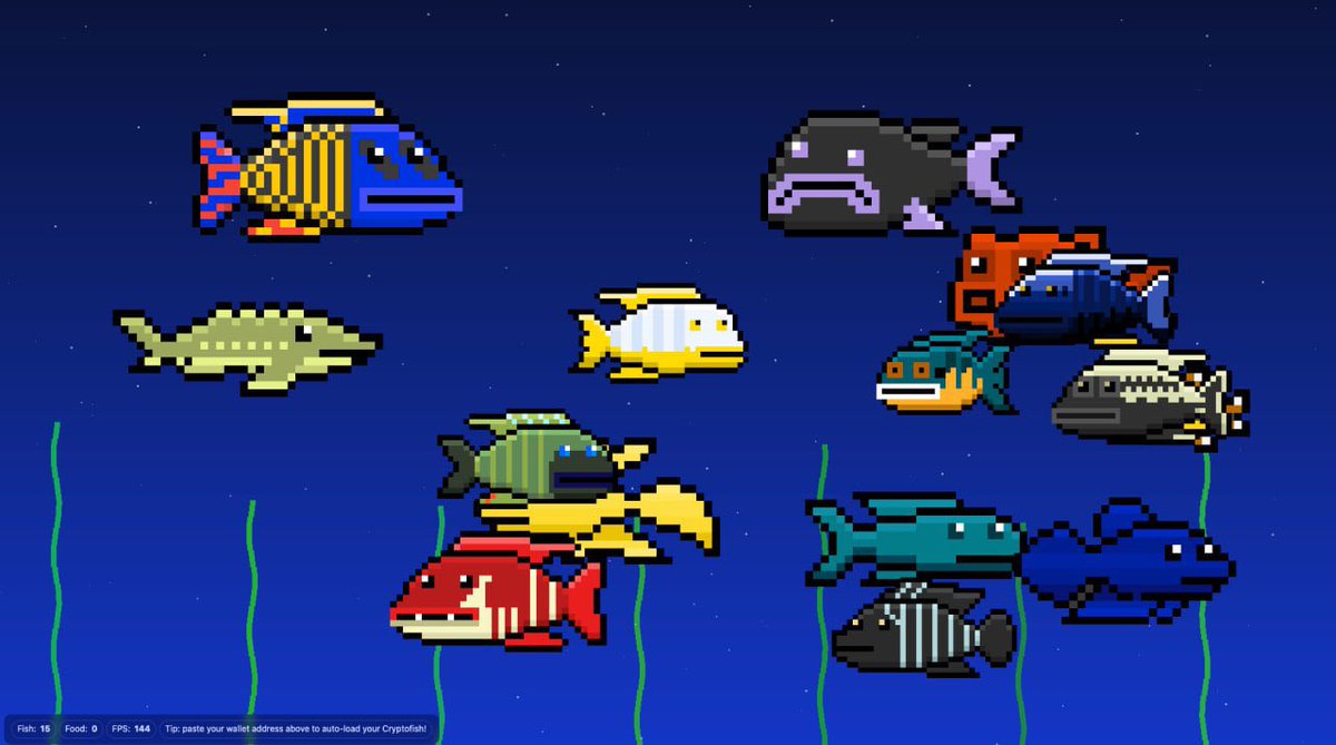 Cryptofish Aquarium website is now live ‼️

cryptofishaquarium.fun

If you would like to see and feed your <a href="/cryptofish__/">CryptoFish 🐟🐠🐡</a> paste your wallet address, and watch them come to life 🎣