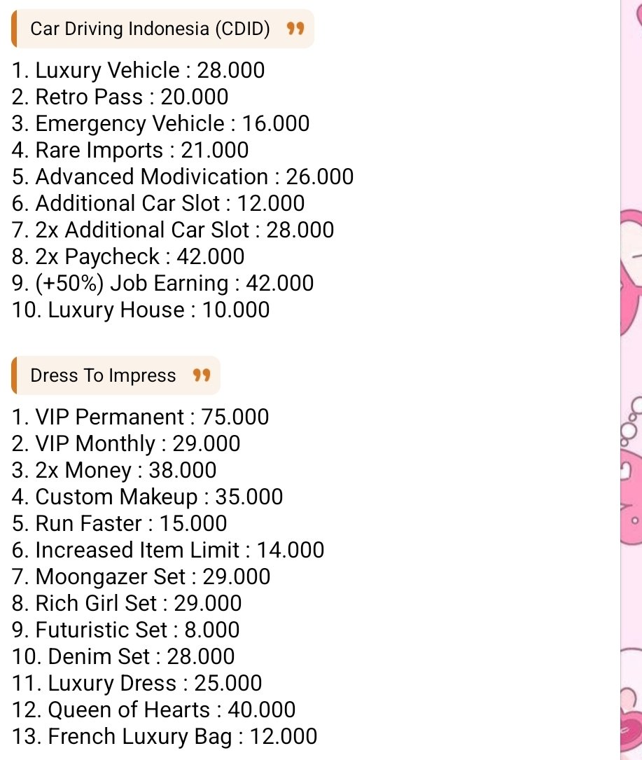sisyyaww's tweet photo. ready all item gig 🎀 diskon 1k for all item 💘 https://t.co/ASSKvY9DMm