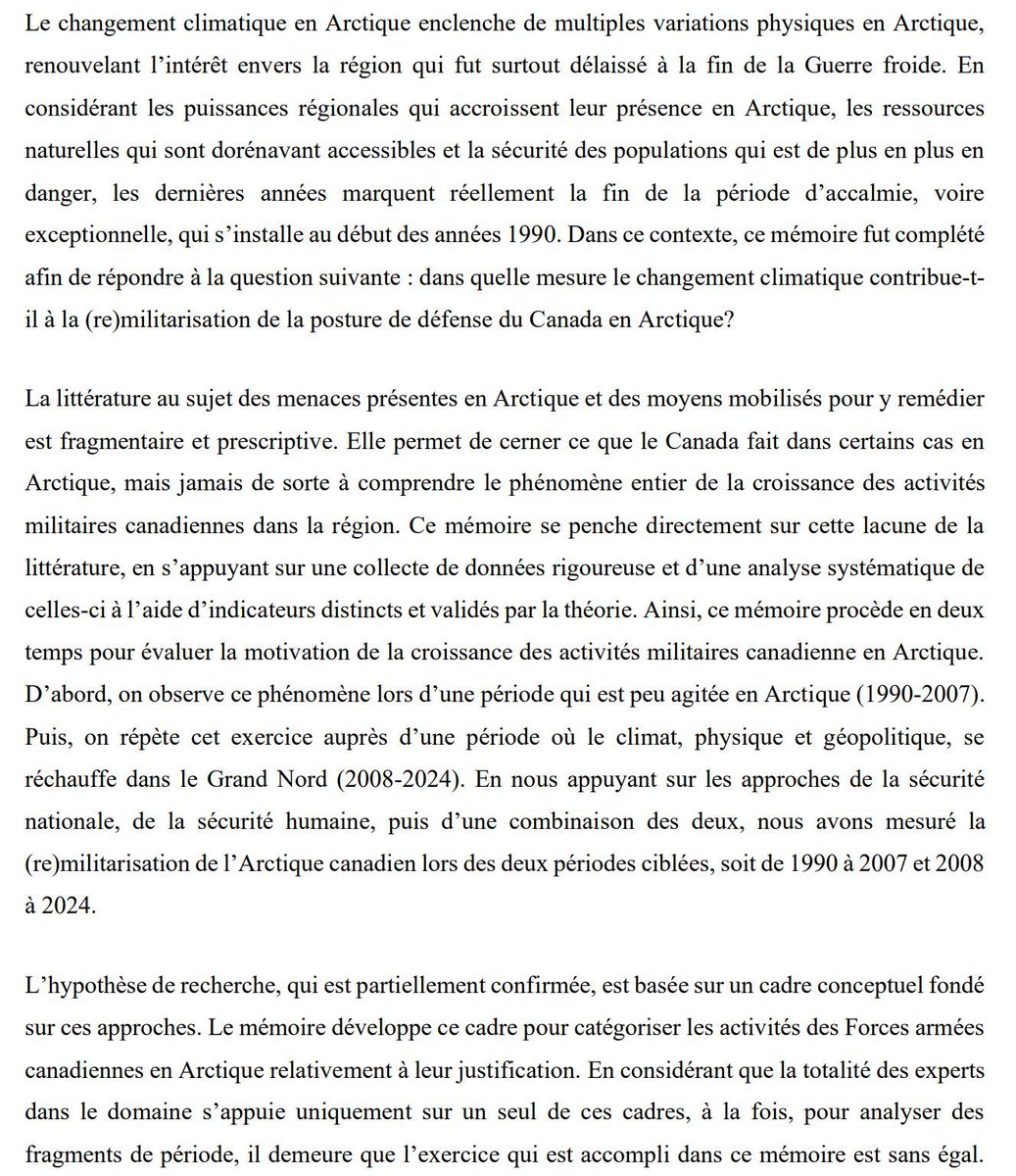 Lecture du matin, intéressante car au sujet du changement climatique et de sa contribution à la (re)militarisation de la posture de défense : archipel.uqam.ca/18959/1/M19134…
