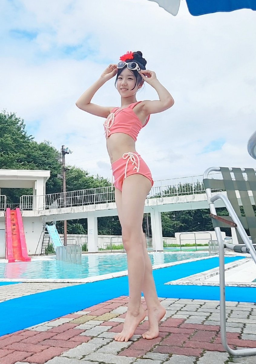 おはモニ～☀ またプール行きた～いっ🩷 次はもっと長く泳ぎたいなっ