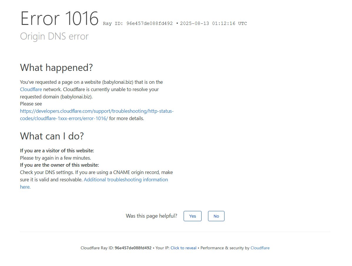 forexlooker's tweet image. #babylonai #突然のメンテナンス
#出金拒否は過去の詐欺ブローカーと同じKYC
#期日の宣言はその前に逃亡する時間稼ぎ
#DNSレコード全消しで逃げたな
#weekendfx #amazingtick