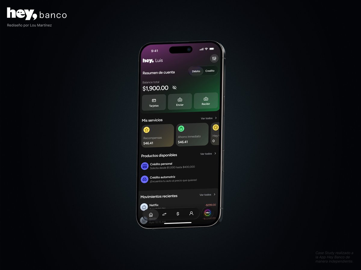 Este mes he estado trabajando en un case study de la App <a href="/heybanco/">Hey Escucha</a> E hice un rediseño completo de la app tomando en cuenta mejoras en la experiencia de usuario y su interfaz. Hey, "Hey"! Si necesitan Product Designer, aquí me tienen :)