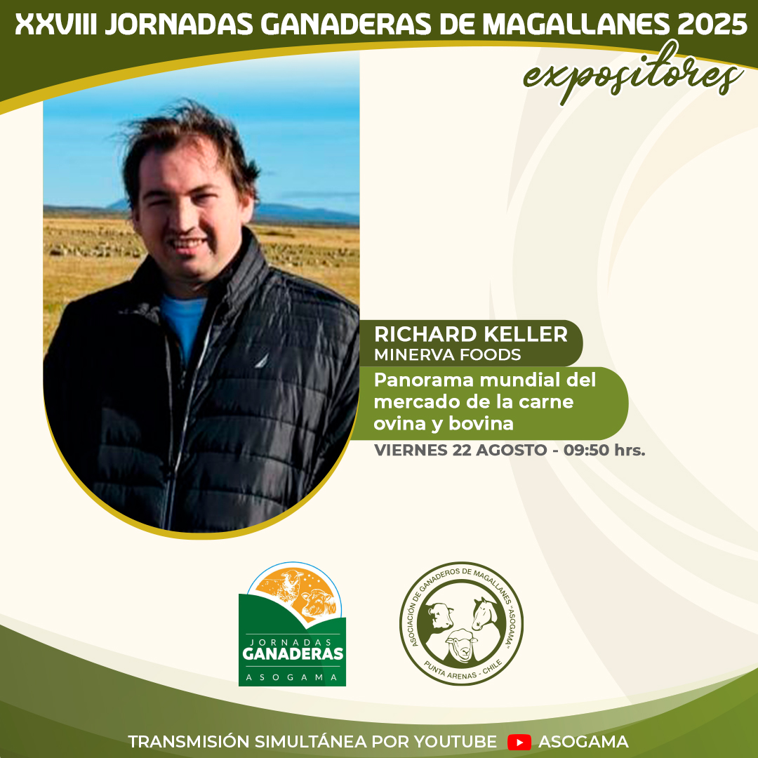 asogamachile's tweet photo. XVIII Jornadas Ganaderas de Magallanes 2025
¡Te invitamos a participar de este tradicional encuentro del mundo ganadero y productivo de la región, con destacados expositores y temas de gran relevancia para el sector!
Expositores viernes 22 de agosto jornada diurna https://t.co/kTZbNissDu