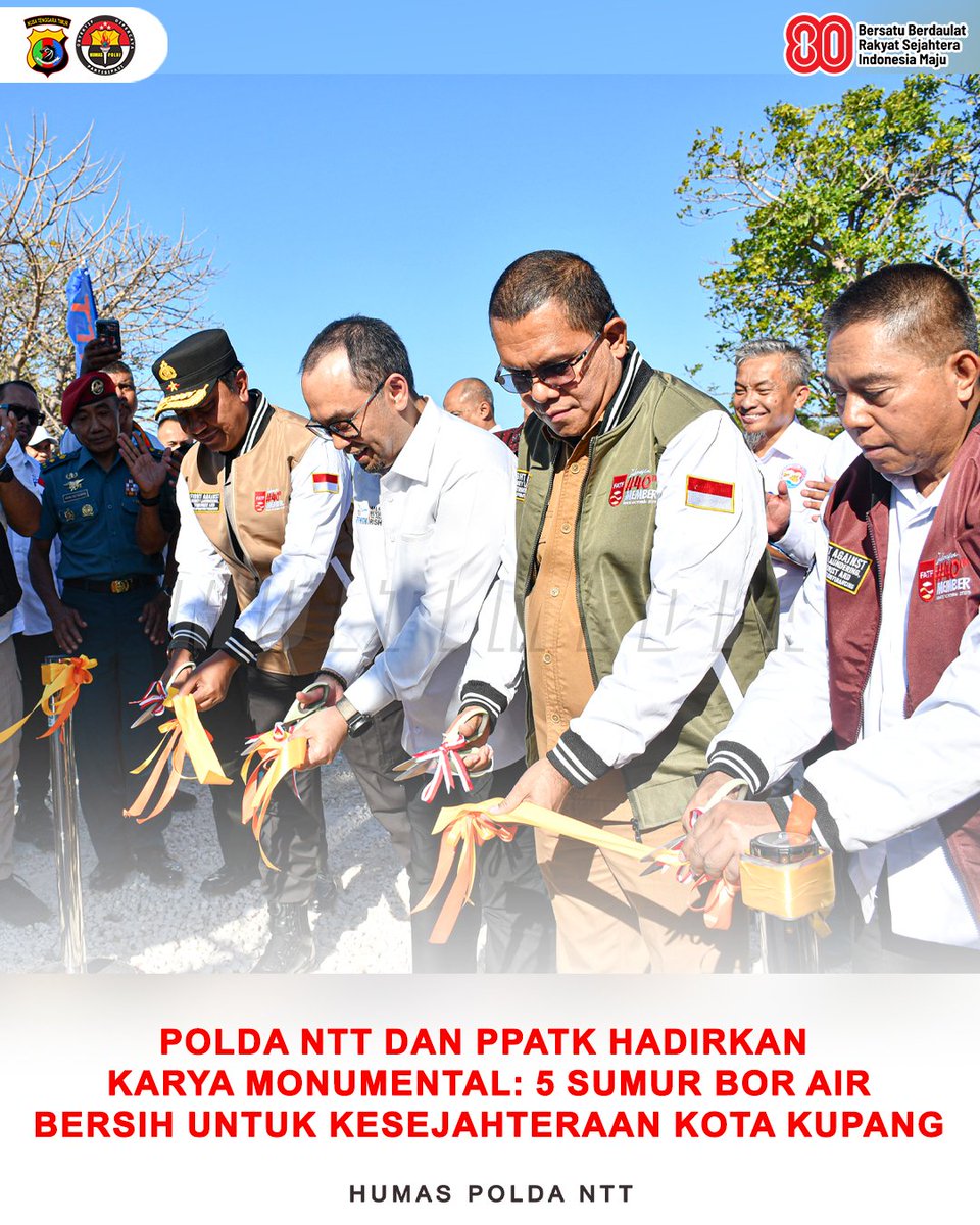 humas_polda_ntt's tweet photo. Sobat Humas Polri
.
.
.
Polda NTT dan PPATK Hadirkan Karya Monumental: 5 Sumur Bor Air Bersih untuk Kesejahteraan Kota Kupang

#polriuntukmasyarakat #poldantt #wakapoldantt #pptk #sumurbor #ayotanamjagung #kembalikannttlumbungjagung https://t.co/QhCgBSOGGA