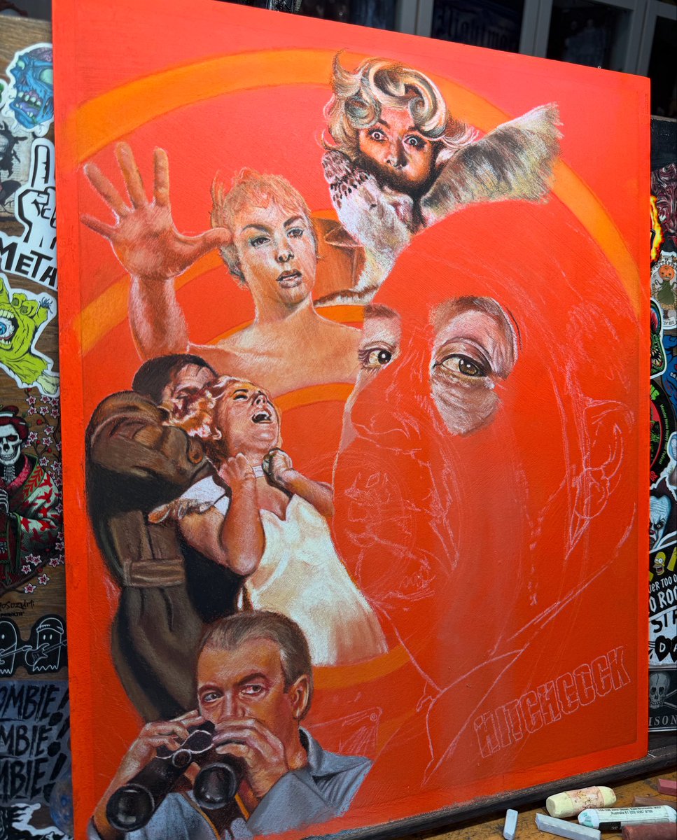 Update on my Hitchcock artwork! 🥰