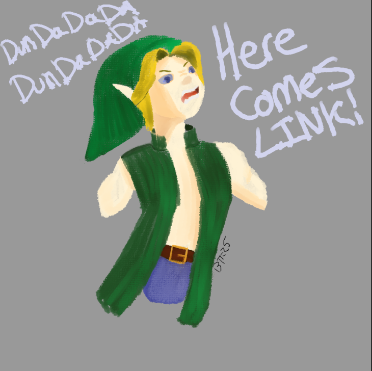 Stream went great! Ended it with trying to make Link from Legend of Zelda into a pro wrestler #CLIPSTUDIOPAINT #LegendOfZelda