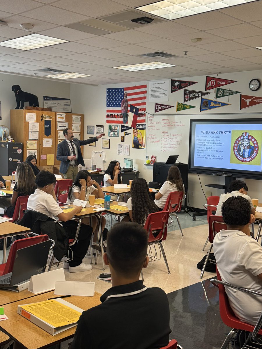 MsGivens_2010's tweet photo. Instruction starts on the 1st day of school in Social Studies and LOTE classes at Woodrow! #onebandonesound #wwhs #wildcats https://t.co/MJL1qao5eZ