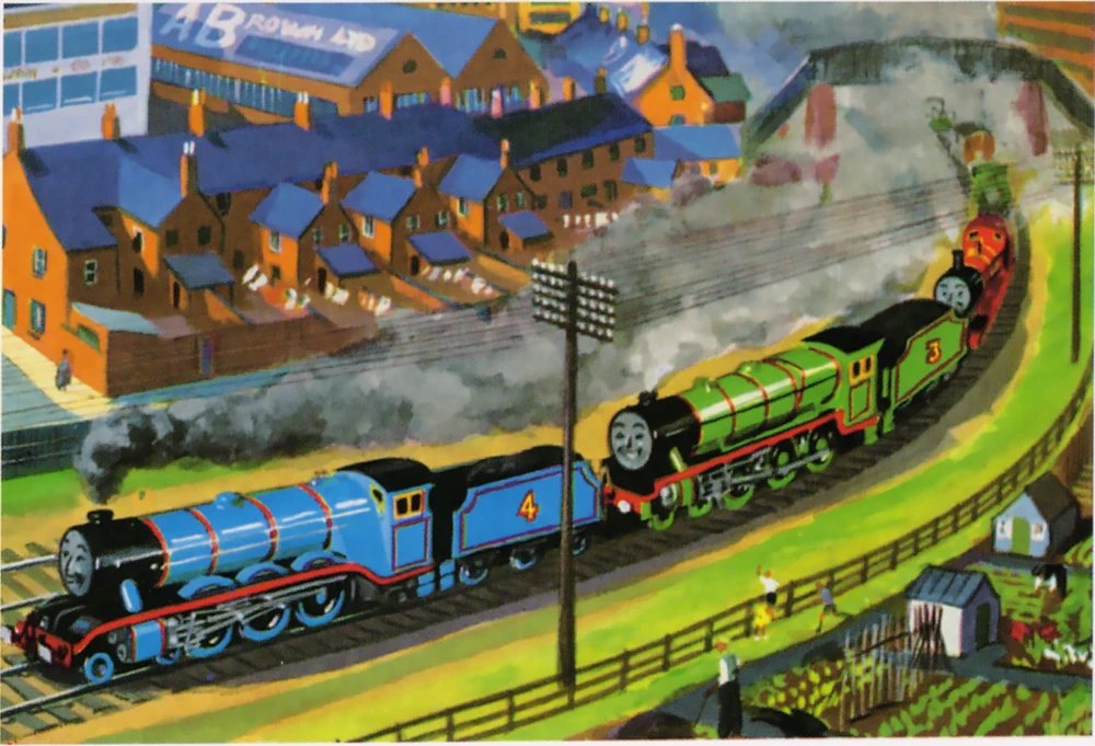 closest thing we'll probs get to the eight famous engines pulling up to the big city