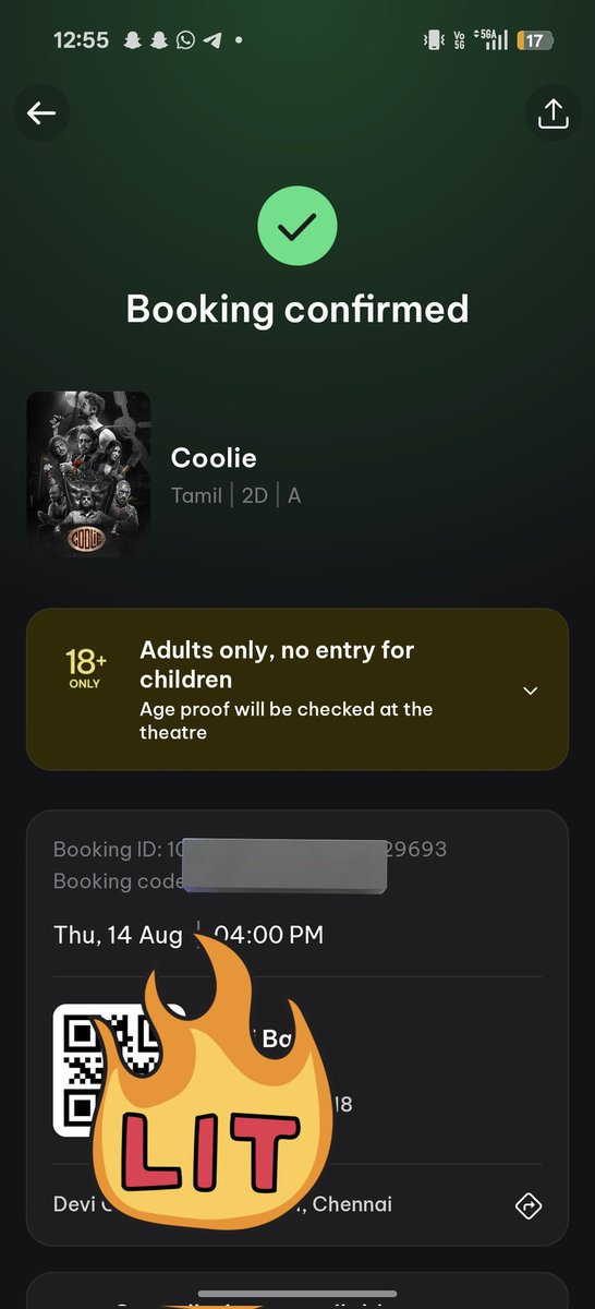 GaddamBablu's tweet image. I have #Coolie #Devicineplex #Devibala two tickets available on aug 14, 4. pm show