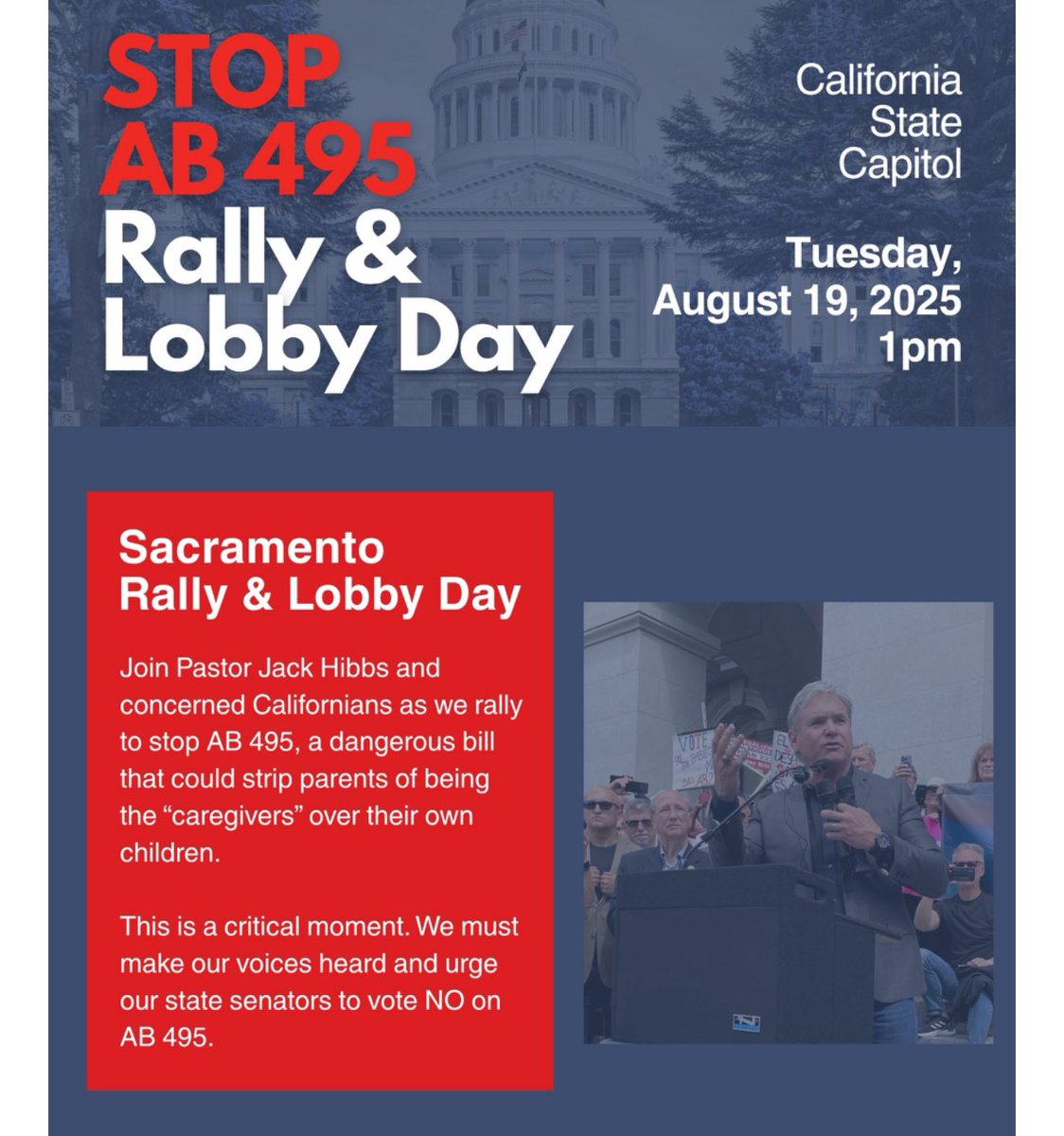 Help <a href="/RealJackHibbs/">Jack Hibbs</a> STOP AB 495 in California!!! 

More info: intercom.help/real-impact/en…