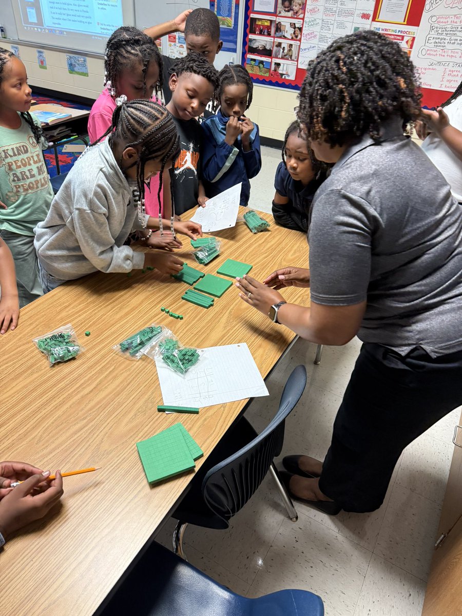 Coleman4343's tweet image. "Using base ten blocks to build number sense and deepen understanding—this 3rd grade math lesson was a masterclass in engagement! #ConcreteToAbstract #MathInstruction"@KGeducator8 @AlchemistofEDU @khammonds5