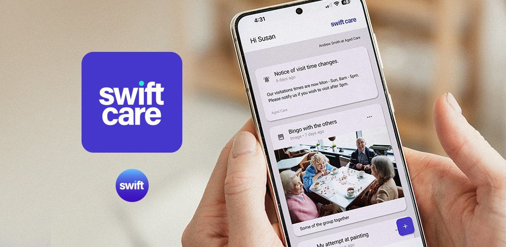 SwiftNetworksAu's tweet image. 📱 Swift Care has been launched 🚀
A key FY26 milestone, Swift Care strengthens our product ecosystem, enhances wellbeing, and streamlines comms in aged care.
Families can send photos and videos straight to a resident’s TV from anywhere and receive real-time updates from staff.