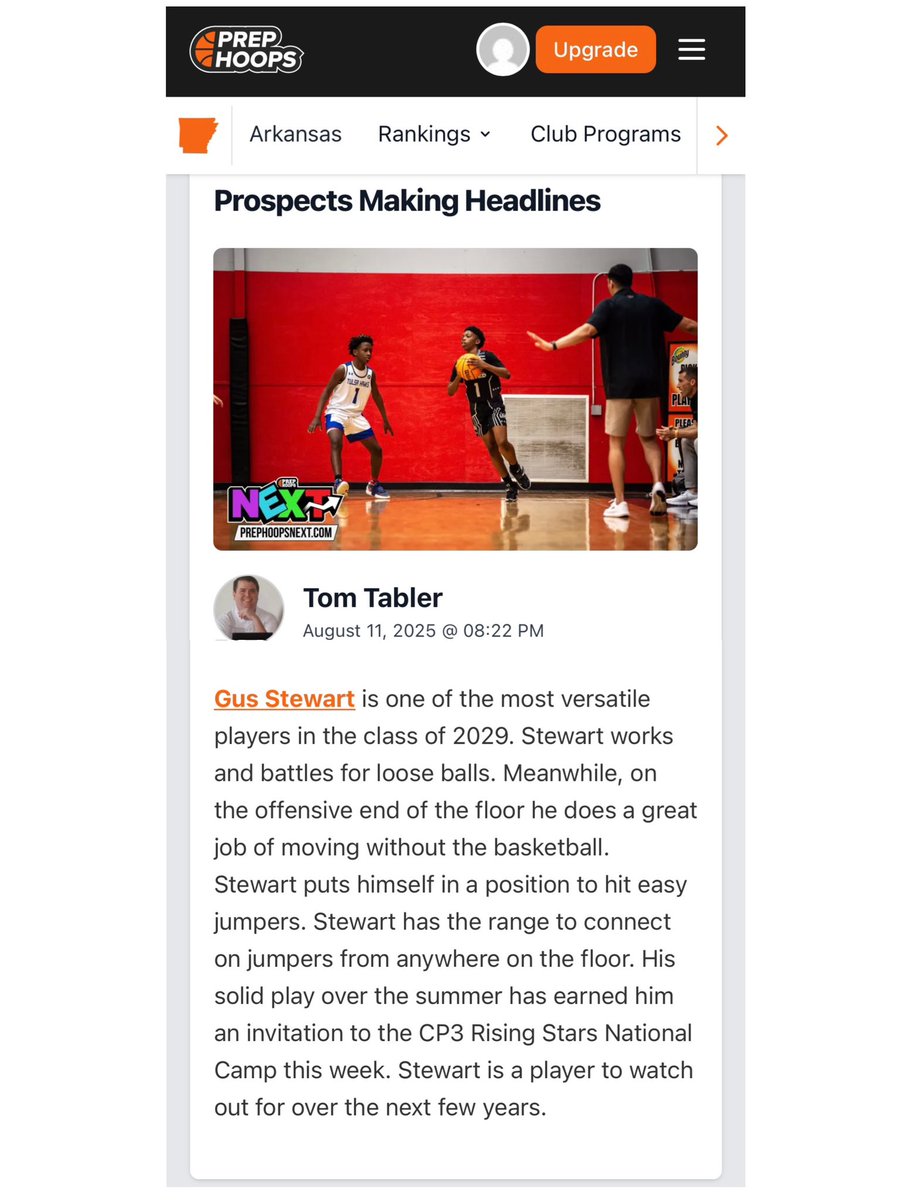 Thank you <a href="/PrepRedzoneAR/">Prep Redzone Arkansas</a> !

<a href="/ClintonHoops/">Clinton Boys Basketball</a> <a href="/FlightAAO/">AAO Flight - PRO16</a> <a href="/GradyMajors/">Grady Majors</a> <a href="/ArkansasGems/">Arkansas Hidden Gems</a> <a href="/ARPrepSports/">Arkansas Prep Sports</a> <a href="/VortexSportsARK/">Vortex Sports x Prep Hoops AR</a>