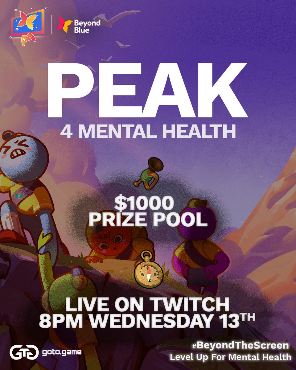Going live tonight at 7:30pm to help fundraise for the legends over at <a href="/beyondblue/">Beyond Blue</a> 

We'll be racing to the top of the mountain against a load of other Aussie creators, so make sure to tune in! 

twitch.tv/powelza
