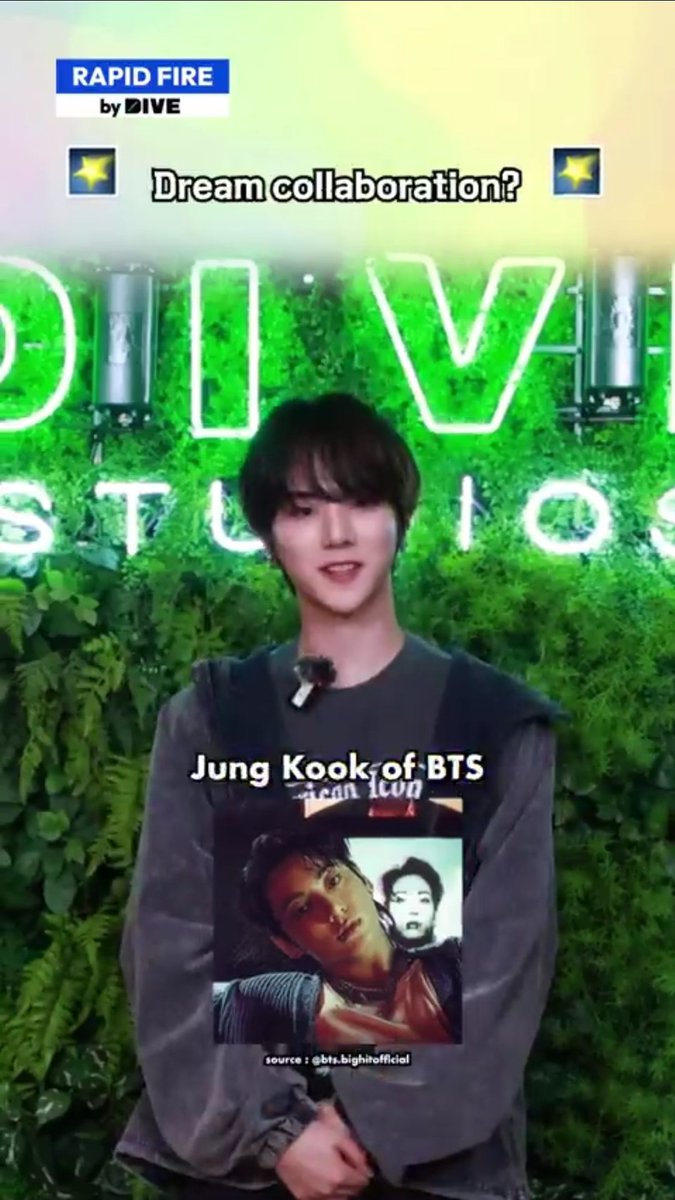 Q: Dream  Collaboration?
앰퍼샌드원 브라이언과 윤시윤 님
#정국선배님 !