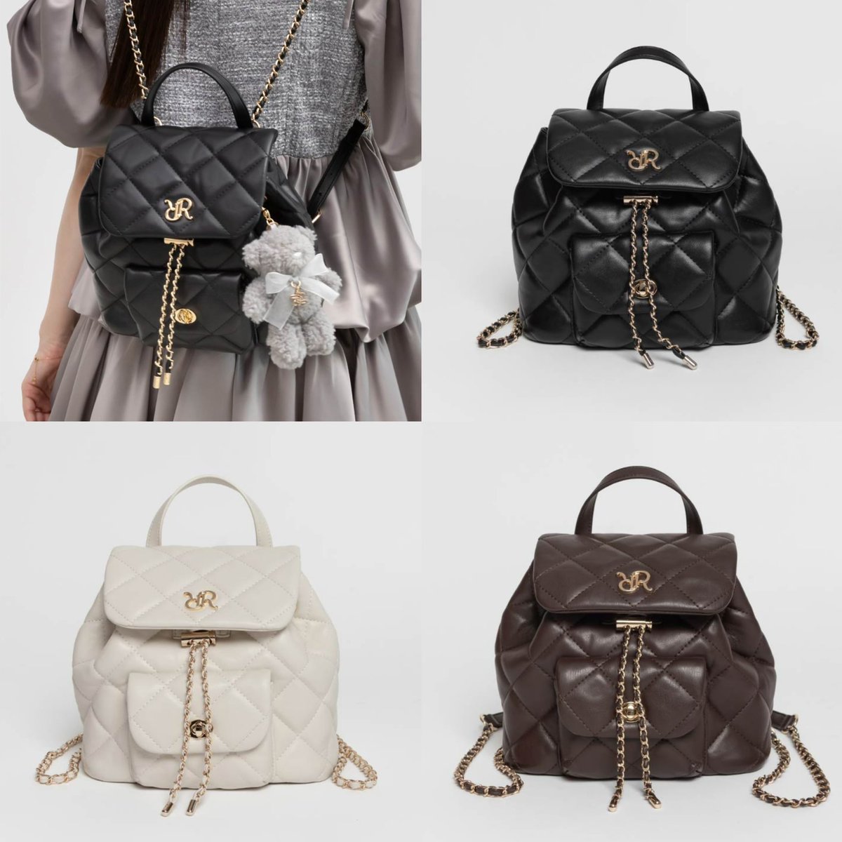 RANDAの新作キルティングデザインリュックバッグが可愛すぎる⛓️🖤⭐︎