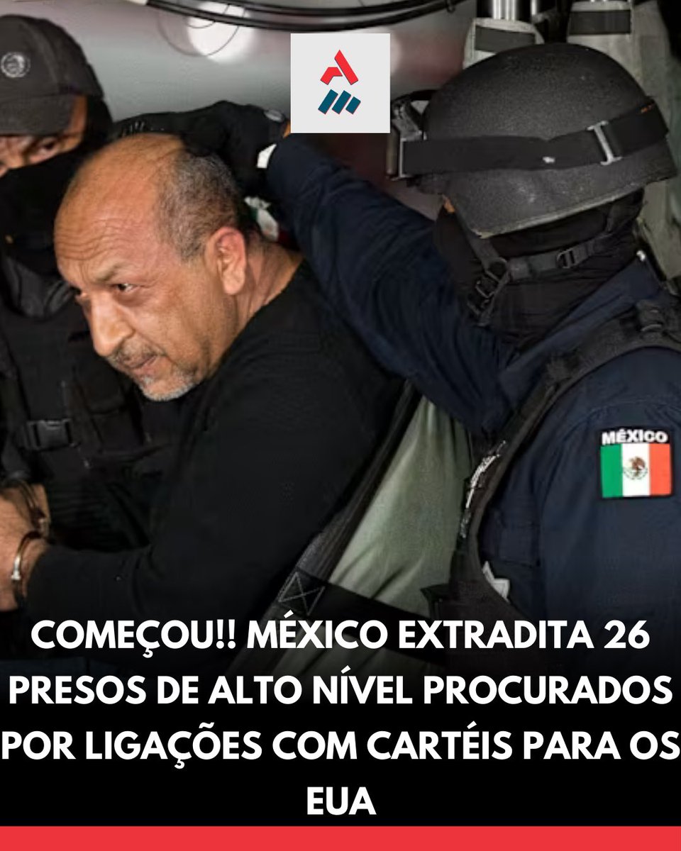 Começou!! México extradita 26 presos de alto nível procurados por ligações com cartéis para os EUA

O México enviou 26 presos por desempenhar papéis de destaque em alguns dos cartéis de drogas mais poderosos do país para os EUA, a segunda transferência desse tipo neste ano.