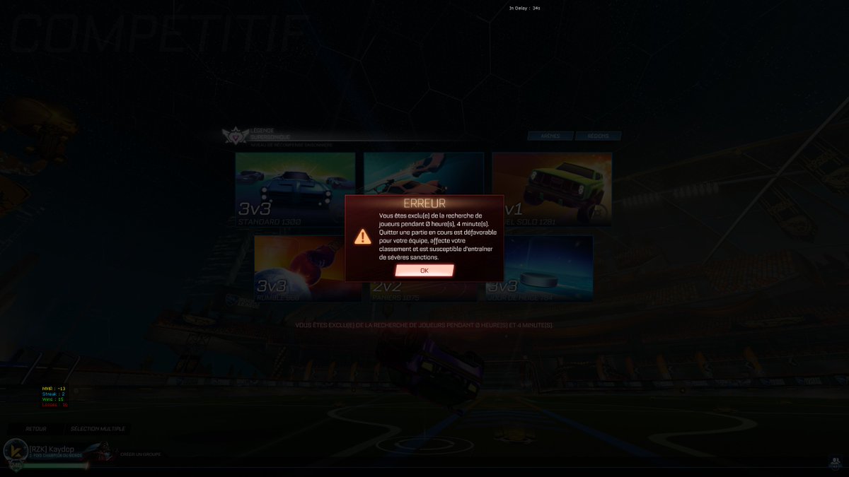 Kaydop (@kaydops) on Twitter photo Finally a NEW FEATURE on <a href="/RocketLeague/">Rocket League</a> 🧨
2vs0 and the game still flying 🐦
DDOSER wont get banned. I AM. ⚰️ Finally a NEW FEATURE on <a href="/RocketLeague/">Rocket League</a> 🧨
2vs0 and the game still flying 🐦
DDOSER wont get banned. I AM. ⚰️