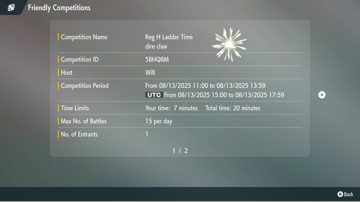 Reg H ladder tour Wednesday at 11am est