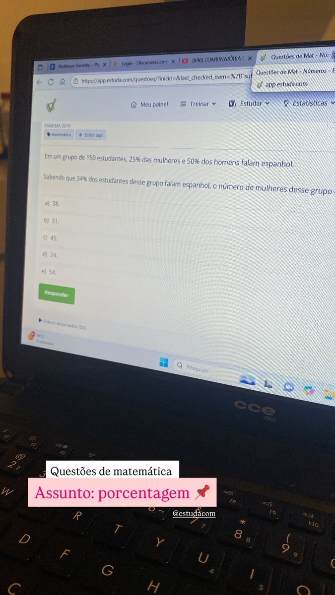 StudyLima's tweet image. - 12/07/25 ✨

#projeto30mat 

Começando o projeto com lista global de porcentagem + enem 2021 🩺