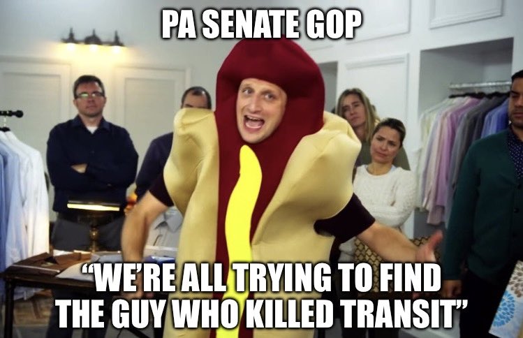 Rep. Jessica Benham (@jessicalbenham) on Twitter photo As transit cuts loom, the PA Senate GOP passed a “plan” that forces fare hikes and doesn’t fix our transit crisis. 
Meanwhile, the PA House passed a bipartisan bill that funds transit and requires accountability, without raising taxes. As transit cuts loom, the PA Senate GOP passed a “plan” that forces fare hikes and doesn’t fix our transit crisis. 
Meanwhile, the PA House passed a bipartisan bill that funds transit and requires accountability, without raising taxes.