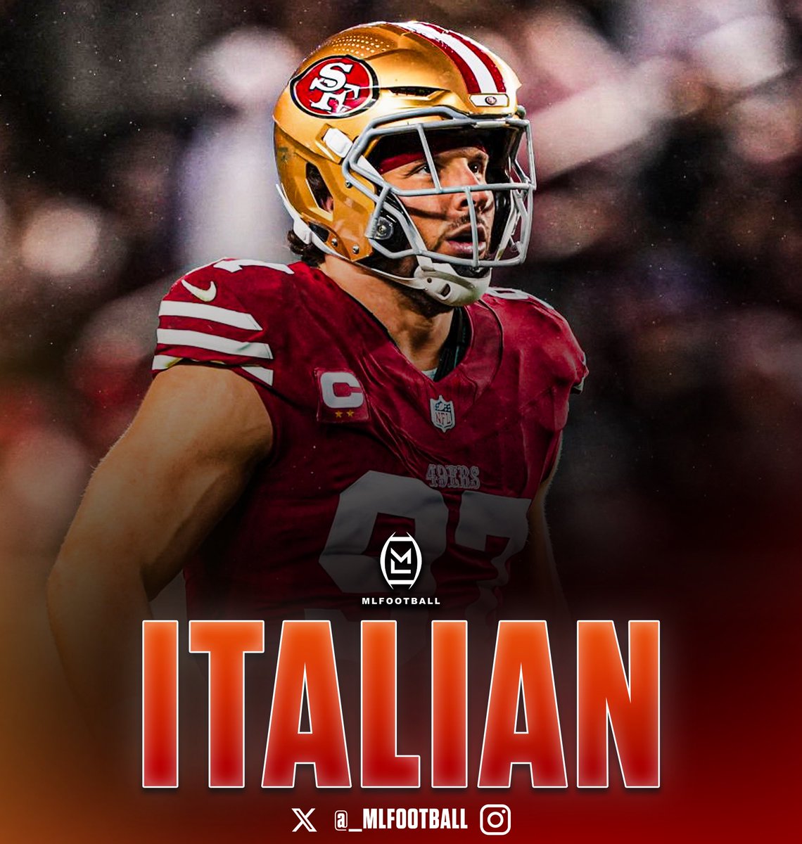 MLFootball's tweet photo. TRENDING: San Francisco #49ers superstar pass rusher Nick Bosa revealed that he is Italian.

Bosa has very strong Italian roots. Nick’s grandfather, Tony Accardo, was a legendary figure in organized crime, known as “Joe Batters” and was an extremely powerful mob boss.

🇮🇹🇮🇹🇮🇹 https://t.co/BXMATd3ceG