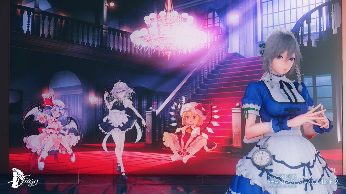 TiaroST_NGS's tweet photo. ずっと好きだったキャラが、まさかゲームに登場するなんて…夢みたい！

#メンテの日なのでssを貼る 
#PSO2 #NGS #PSO2NGS 
#十六夜咲夜 https://t.co/2dmhgBpKES