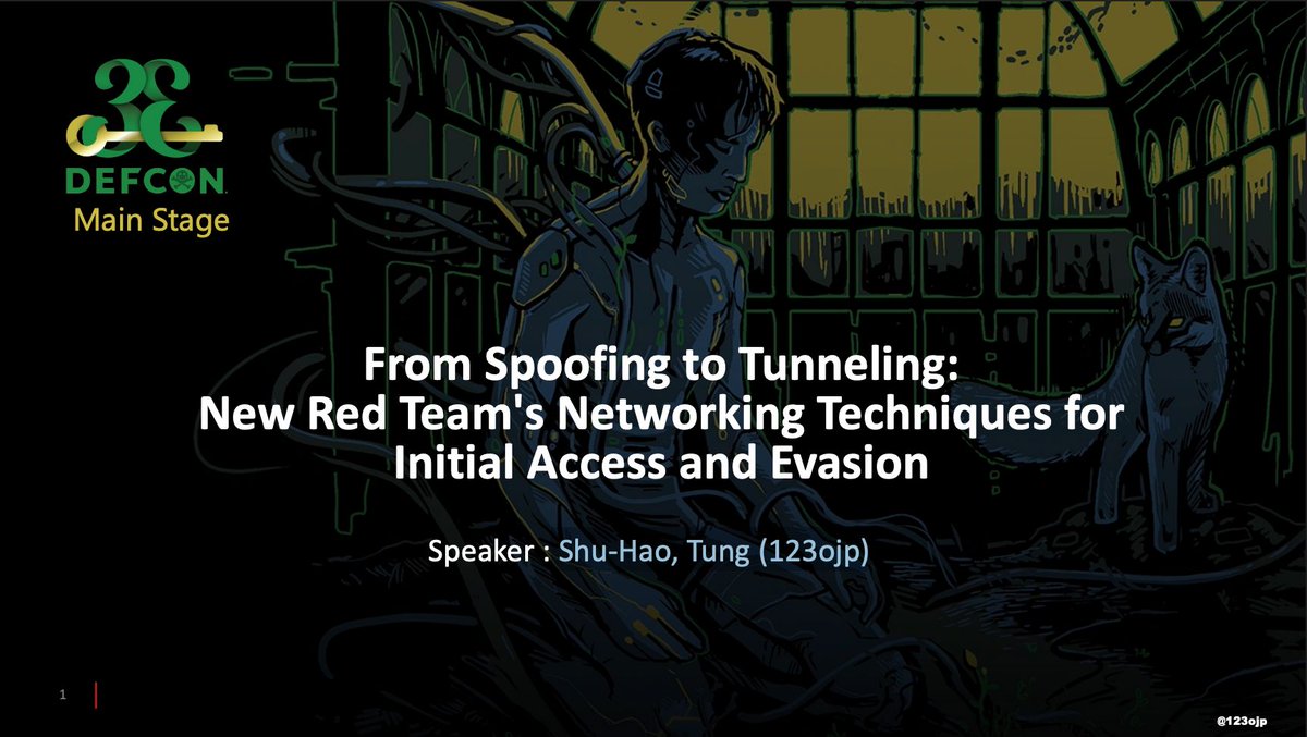 If you missed this talk at BH/DC last week, it's worth a read: "From Spoofing to Tunneling: New Red Team's Networking Techniques for Initial Access and Evasion". Awesome work from Shu-Hao, Tung (123ojp) covering practical attacks on GRE and VxLAN tunnels: media.defcon.org/DEF%20CON%2033…
