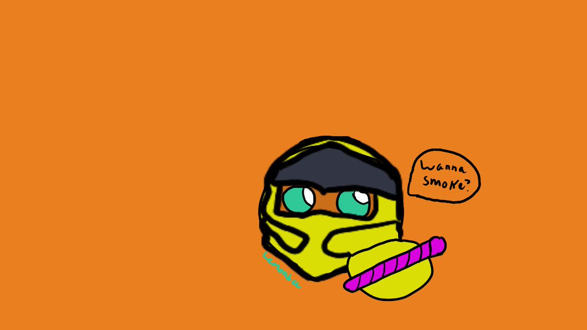 LemonBe3s's tweet photo. Gave up on the mask for orange new ninja so have a random design of her maskless https://t.co/wt3btai7No