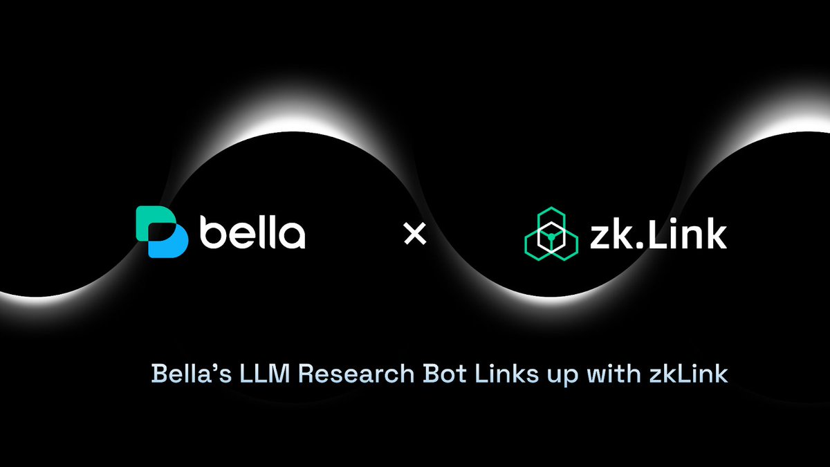 BellaProtocol's tweet photo. 🚨 Another New Integration!
We're excited to announce that Bella’s LLM Research Bot now supports @zkLink_Official 🎉
Dive into zkLink Nova - the first aggregated Layer 3 zkEVM Rollup - directly from our bot’s main menu.
🔎 Explore docs, use cases & insights: fast, low-cost, zk-secured.
🧠Powered by @BellaProtocol