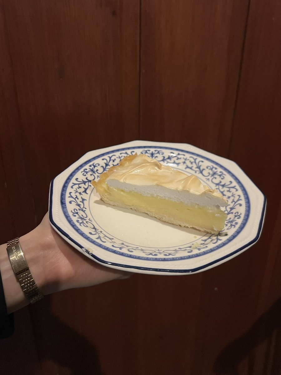 La receta del lemon pie en acuarela sobre papel y el resultado