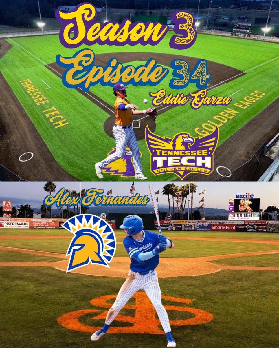 Season 3 Episode 34 of The Juco Editz Podcast is Out Now with <a href="/TNTech_Baseball/">Tennessee Tech ⚾️⚾️</a> Starting 3rd Baseman <a href="/eddiegarza37/">Eddie Garza</a> &amp; <a href="/SanJoseStateBSB/">San José State Baseball</a> Starting CF <a href="/fernie10_/">Alex Fernandes</a> . Eddie Played Juco for <a href="/GraysonBaseball/">Grayson Baseball</a> &amp; Alex Played for <a href="/EdmondsBaseball/">Edmonds College Baseball</a> . Click link to watch instagram.com/reel/DNRvzF-RM…