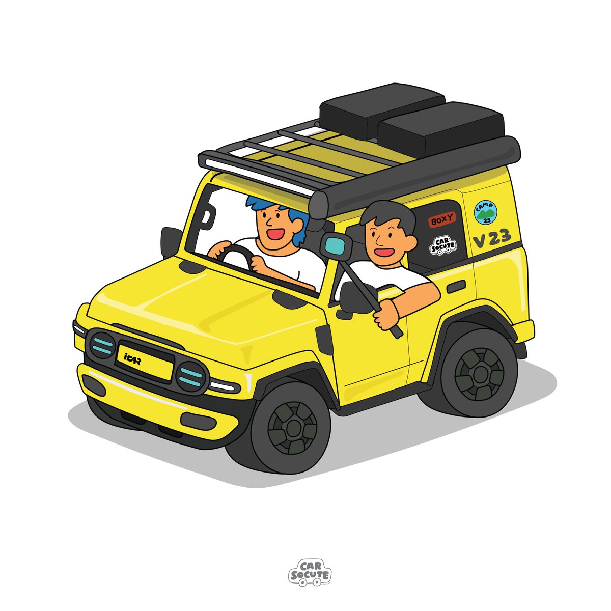 Chery iCar V23 รถ SUV สายลุย
#CheryiCarV23 #horriziny #horrizinyShop #camp #carsocute #illustration #SUV