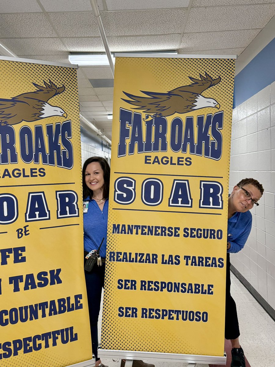 Grateful and honored to lead alongside one another at <a href="/FairOaksEagles/">Fair Oaks Elementary School 🦅</a>. 💛💙 #youmakeusshine☀️