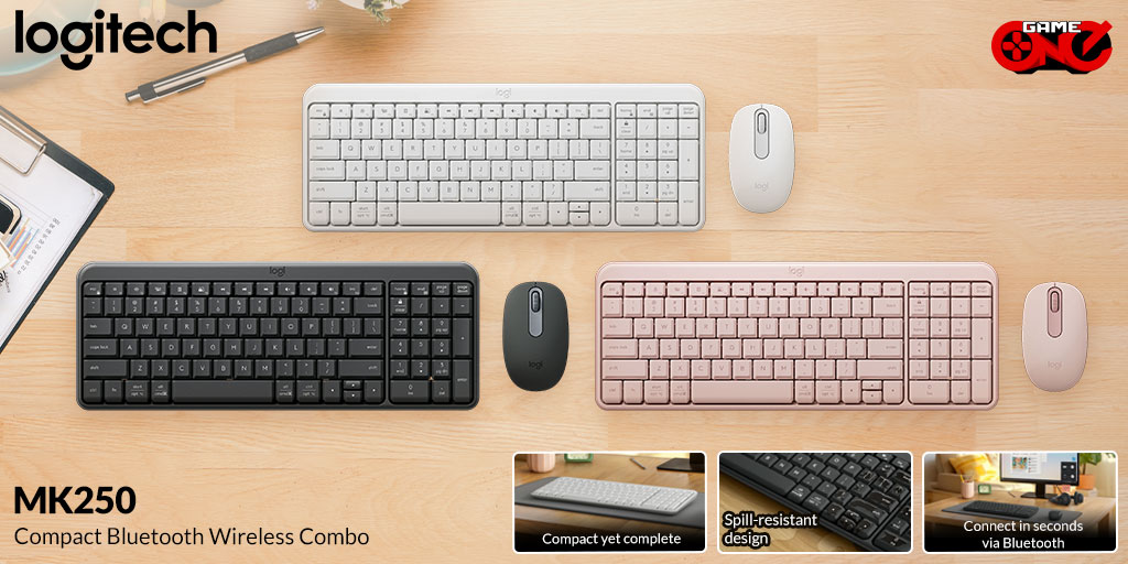 gameoneph's tweet image. Stay connected with the Logitech MK250,  a compact, full-featured wireless mouse and keyboard combo built to last. Available in Graphite, Off White and Rose!

🛒Shop Now: bit.ly/3IEYizO

#Logitech #logitechMK250 #wirelessmouse #logitechaccessories #gameoneph