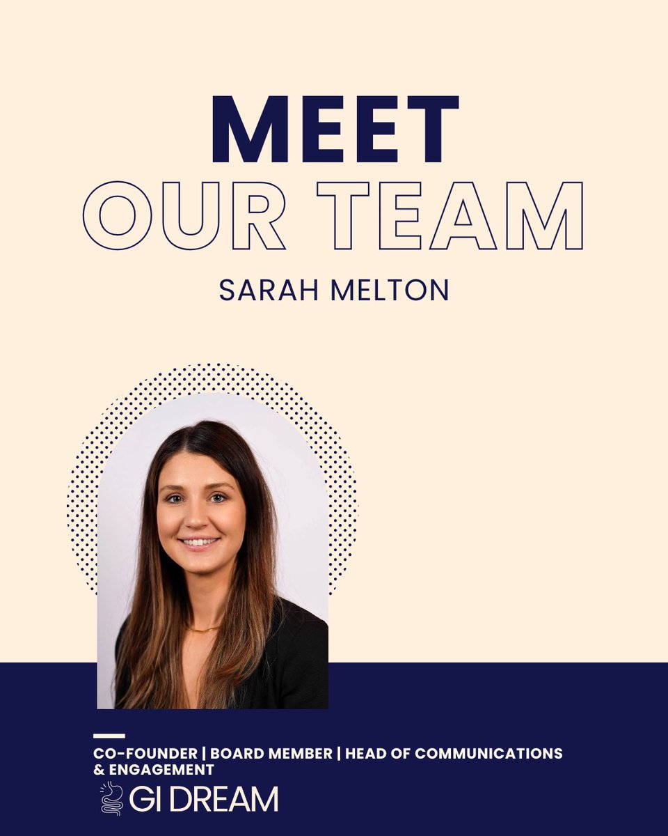 Introducing the GI DREAM Team:

<a href="/sarahlmelton/">Sarah Melton</a> Co-Founder | Board Member | Head of Communications &amp; Engagement 

Read more about Sarah Melton and GI DREAM at gidream.org