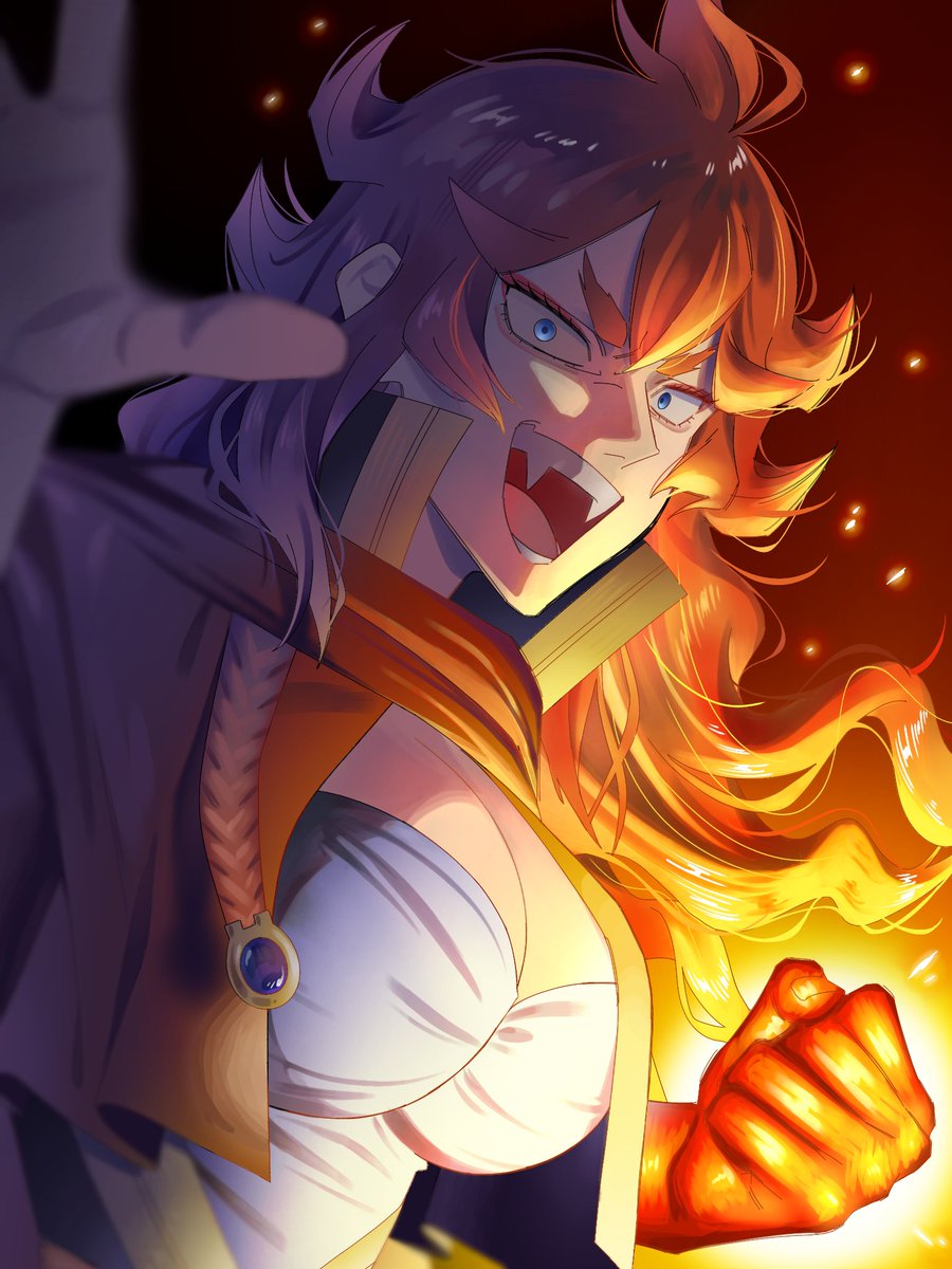芥見先生のメレオレオナかっこよすぎて描きたくなった
 #ブラッククローバー  #ブラクロ  #blackclover