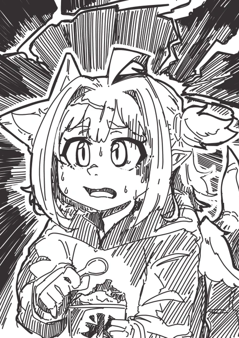 #みかじ絵 
#ホロ妄想埋め立て地
#かなココ

 ーーーーアイスクリーム頭痛走るーーーー 