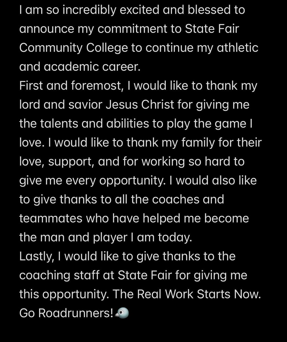 Luke Throgmorton (@lukethrog7) on Twitter photo I am so incredibly excited and blessed to announce my commitment to State Fair Community College to continue my athletic and academic career! #committed #onemarathon <a href="/StateFairBSBL/">State Fair CC Baseball</a> <a href="/jordan_dey5/">Jordan Dey</a> <a href="/MuleGang/">Lone Jack Mules Baseball</a> <a href="/Coach_Darby_/">Dustin Darby</a> <a href="/NBpitching/">Noah Briley</a> <a href="/EDGEBaseballKC/">EDGE Baseball Training</a> <a href="/USNATSKC/">US Nationals KC</a> <a href="/LoneJackAD/">Lone Jack Mules Athletics and Activities</a> I am so incredibly excited and blessed to announce my commitment to State Fair Community College to continue my athletic and academic career! #committed #onemarathon <a href="/StateFairBSBL/">State Fair CC Baseball</a> <a href="/jordan_dey5/">Jordan Dey</a> <a href="/MuleGang/">Lone Jack Mules Baseball</a> <a href="/Coach_Darby_/">Dustin Darby</a> <a href="/NBpitching/">Noah Briley</a> <a href="/EDGEBaseballKC/">EDGE Baseball Training</a> <a href="/USNATSKC/">US Nationals KC</a> <a href="/LoneJackAD/">Lone Jack Mules Athletics and Activities</a>