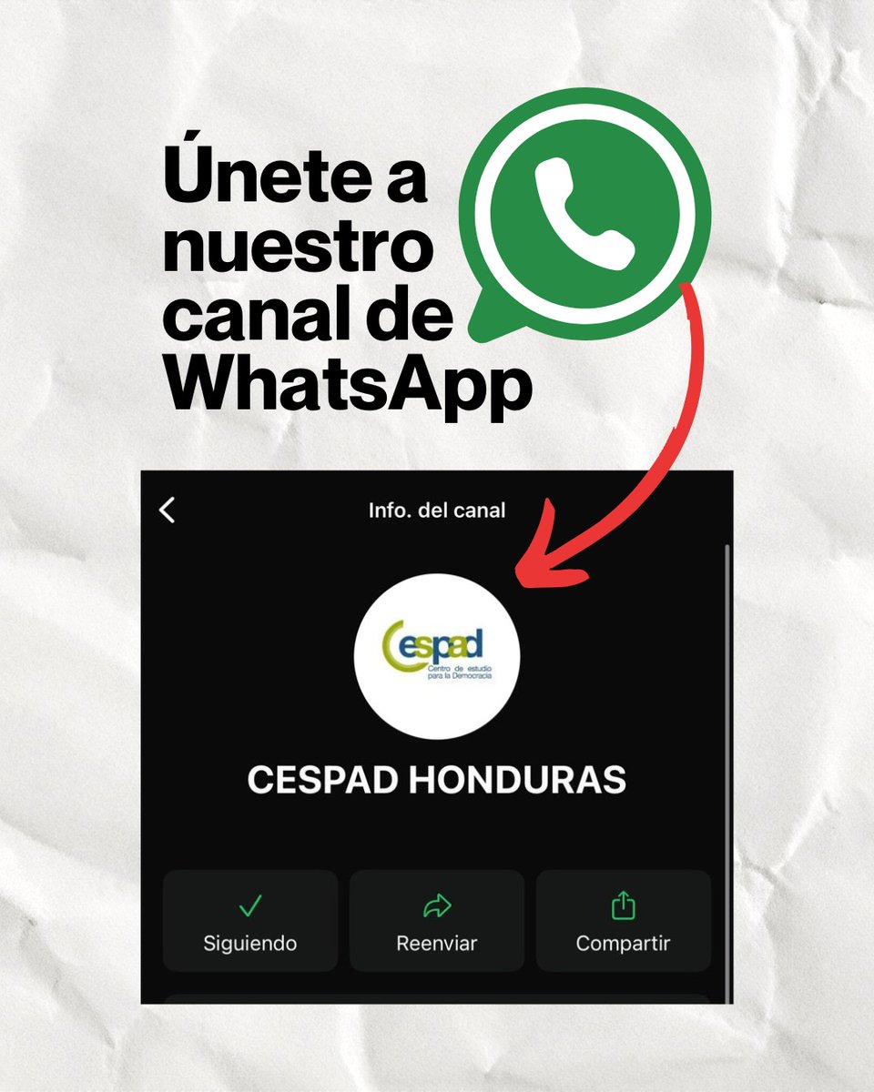 La información más actualizada del <a href="/CESPAD_HONDURAS/">CESPAD</a> en nuestro canal en Whastapp.

¡Súmense! 💚 whatsapp.com/channel/0029Vb…