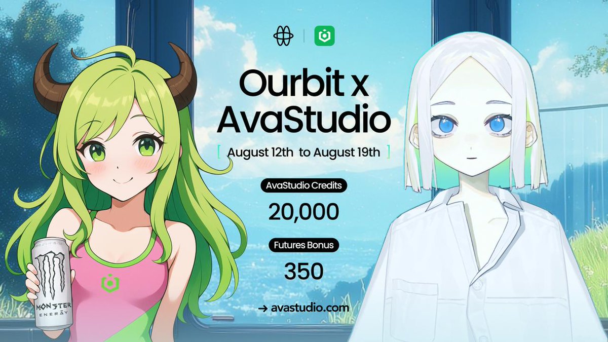 Ourbit Official ($BITCH LIVE 4.20) (@ourbit_official) on Twitter photo OURBIE IS PARTNERING WITH <a href="/AVASTUDIO_/">Ava Studio</a> AND <a href="/HOLOWORLDAI/">Holoworld AI</a> TO PRESENT THE “MAKE IT OURBIE” CHALLENGE 💚
create an ourbie-coded meme using the AVA studio tools: pics, videos, trailers, or short films all count ✨
here are the prizes:
> 300 AVA credits for any post retweeted by OURBIE IS PARTNERING WITH <a href="/AVASTUDIO_/">Ava Studio</a> AND <a href="/HOLOWORLDAI/">Holoworld AI</a> TO PRESENT THE “MAKE IT OURBIE” CHALLENGE 💚
create an ourbie-coded meme using the AVA studio tools: pics, videos, trailers, or short films all count ✨
here are the prizes:
> 300 AVA credits for any post retweeted by