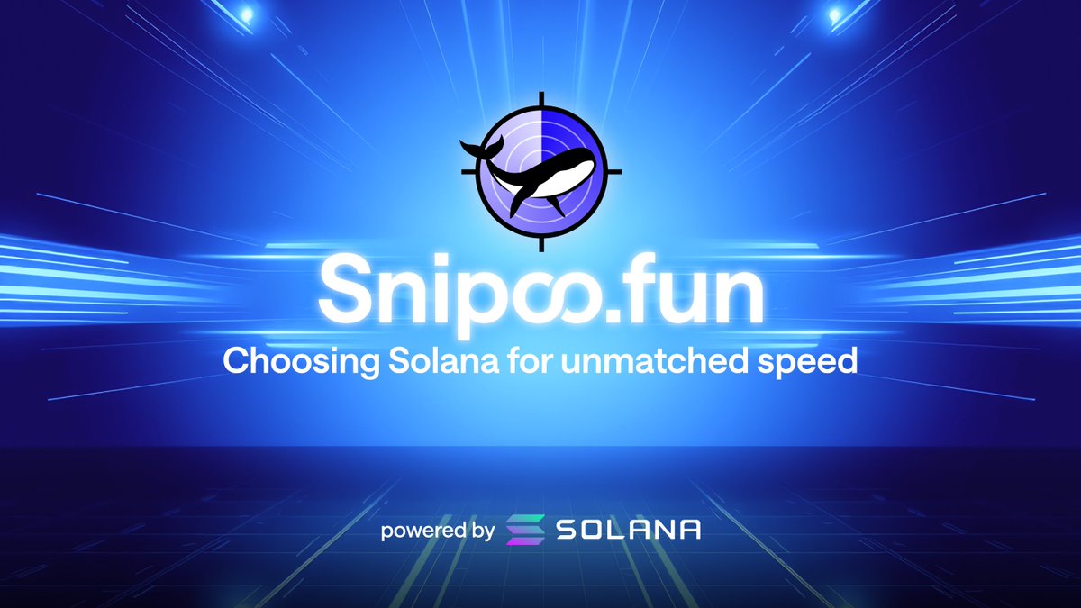 Snipoo_fun's tweet photo. Choosing Solana for Unmatched Speed 🐋⚡️
#Snipoo is all about catching moves before they’re gone.
In this market, milliseconds decide winners. https://t.co/1DWkSjGKCc was built for that race on @Solana
That’s why we built https://t.co/uBErwfKNEX on #Solana.
The tech behind the choice.👇