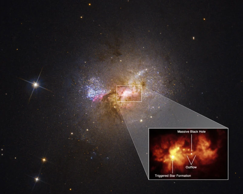 🚨: Hubble telescope captured a black hole that forms stars instead of absorbing them!