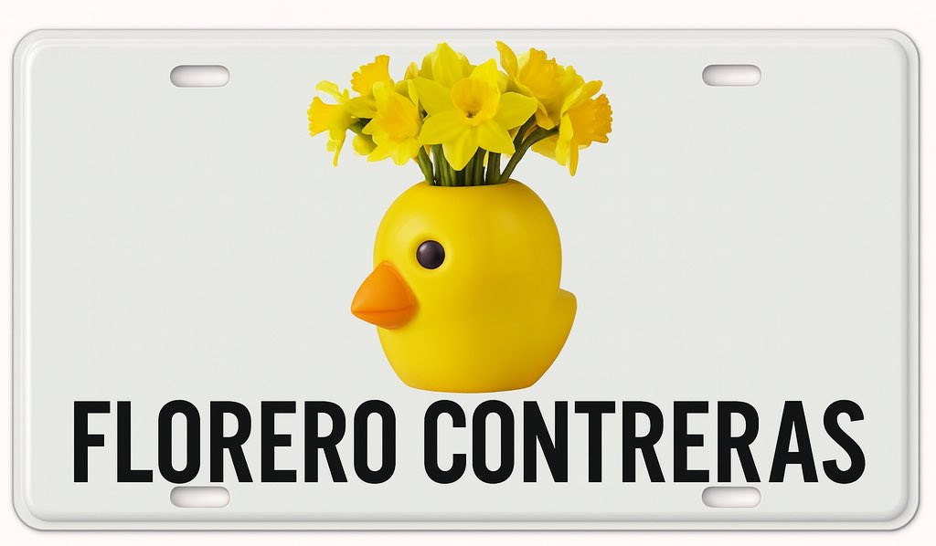 Anota esta placa. 
🐤 🌷 🛥️
