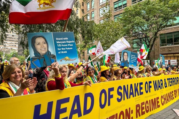 🗽 Join the #ThirdOption for a #FreeIran
   No war. No appeasement. Yes to the Iranian people’s democratic alternative.
📅 Sept 17–24 – OIAC Weeklong Campaign
📍 Dag Hammarskjöld Plaza, E 47th St, New York, NY 10017
Photo Exhibit
Main Rally – Tues, Sept 23, 10 AM
Stand with us to