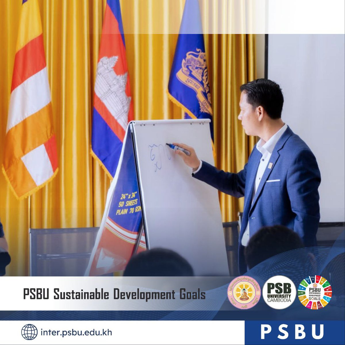 psbuinter's tweet photo. 🚀 Preah Sihamoniraja Buddhist University hosted a dynamic Entrepreneurship &amp; Leadership workshop last weekend, empowering students and young professionals with essential skills for Cambodia’s future growth. https://t.co/75O9q0Azbk