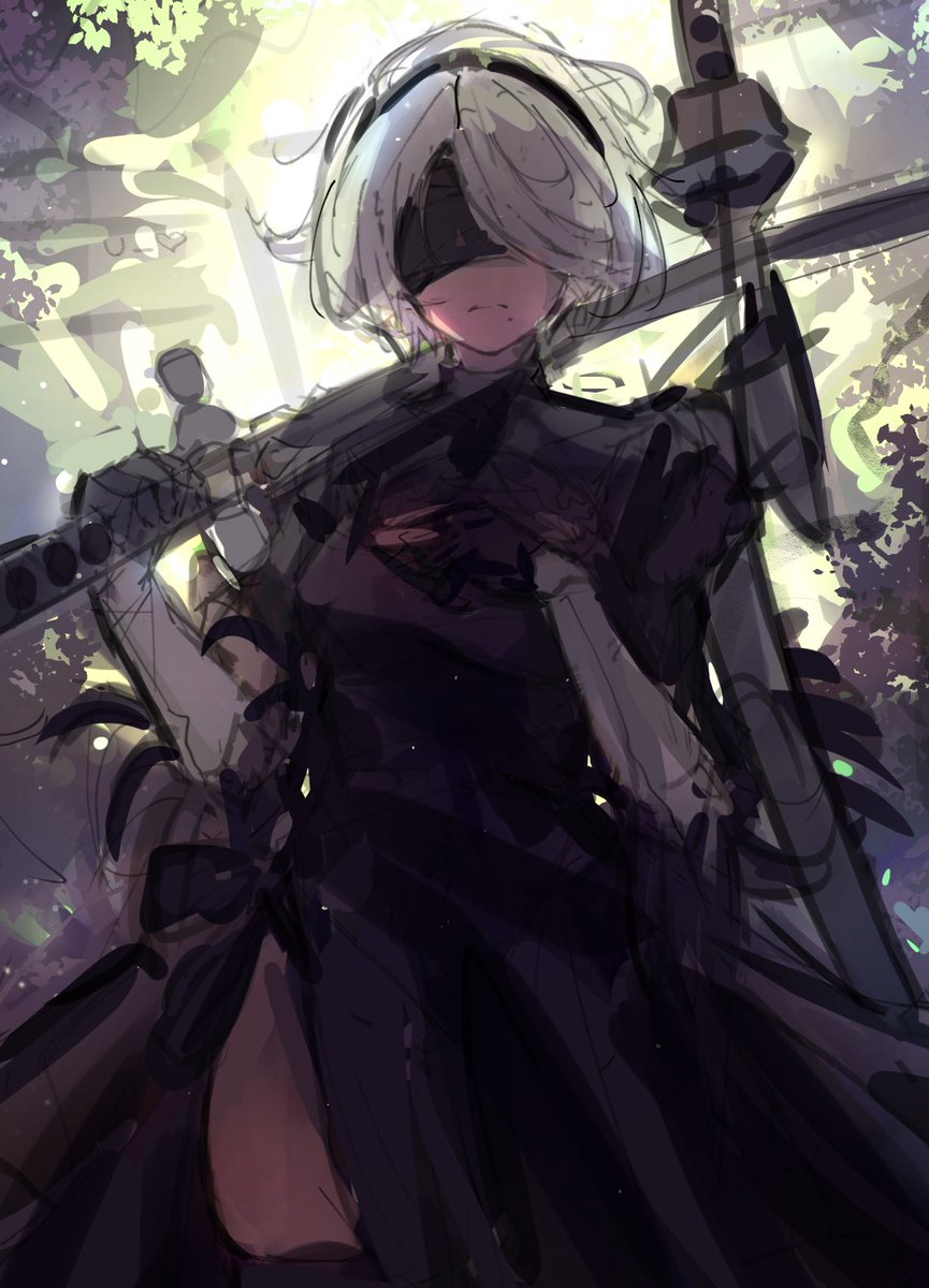 umbra_heartt's tweet image. Just make it exist first, you can make it good later 
#NieRAutomata #ニーアオートマタ #2B