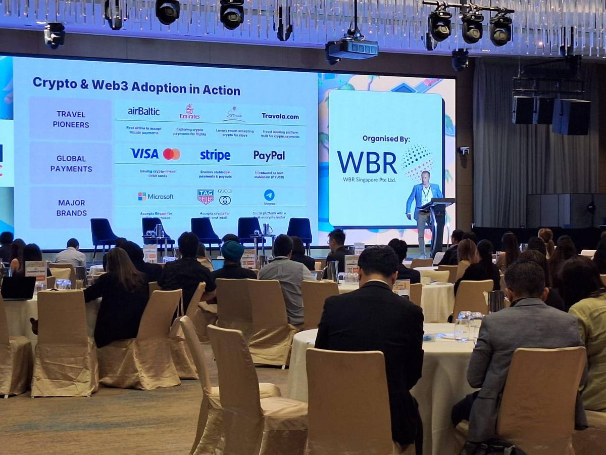 travalacom's tweet photo. Today at #DigitalTravelAPAC, our CMO, Sam Woollard, delivered a powerful keynote:
"Unlocking Travel's Next Billion-Dollar Frontier: Tapping into 700M Users Worldwide with Crypto Payments"
Read on for the learnings and key takeaways ๐งต https://t.co/OgaqNGXCdU