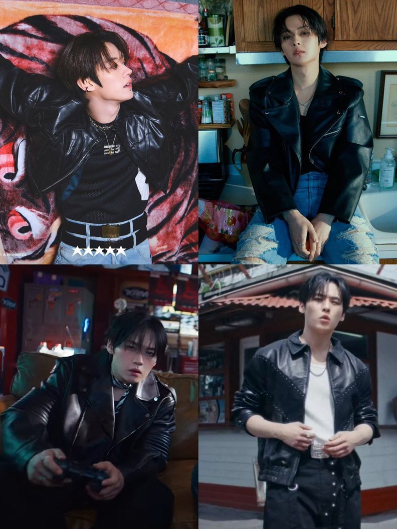 مو طبيعي شقد اعشق لينو ب الجكيت الاسود الجلد