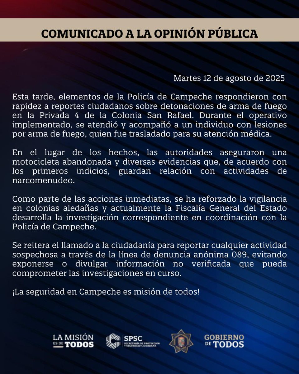 🚨COMUNICADO OFICIAL🚨
12/08/2025